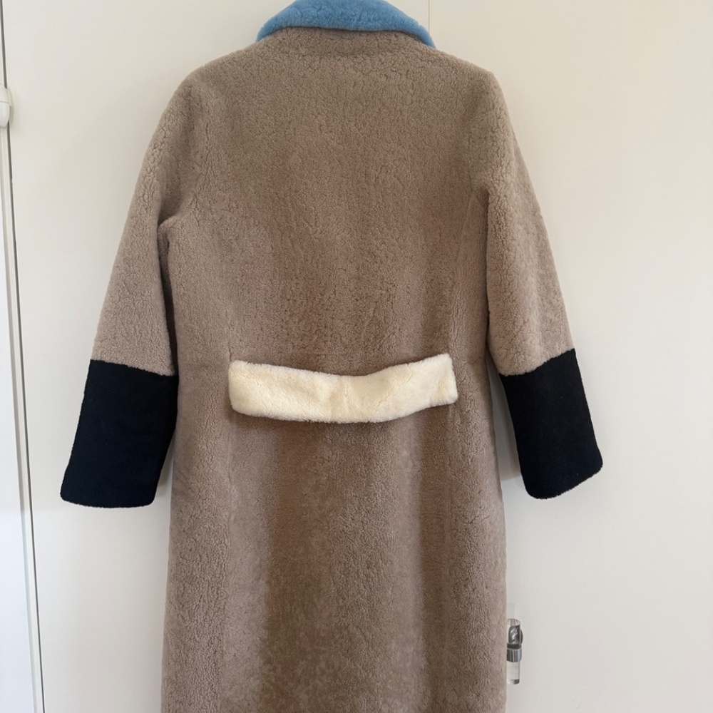 SAKS POTTS FEBBE COAT - GENUINE SHEEPSKIN/SHEARLING - MEDIUM - Picture 4 of 14